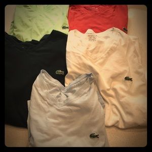 Lacoste Shortsleeved V-necks